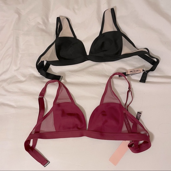 Victoria’s Secret Unlined Mesh Plunge Bralette - Picture 3 of 5